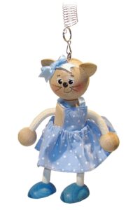 Kitty Girl with Red, Pink or Blue Dress